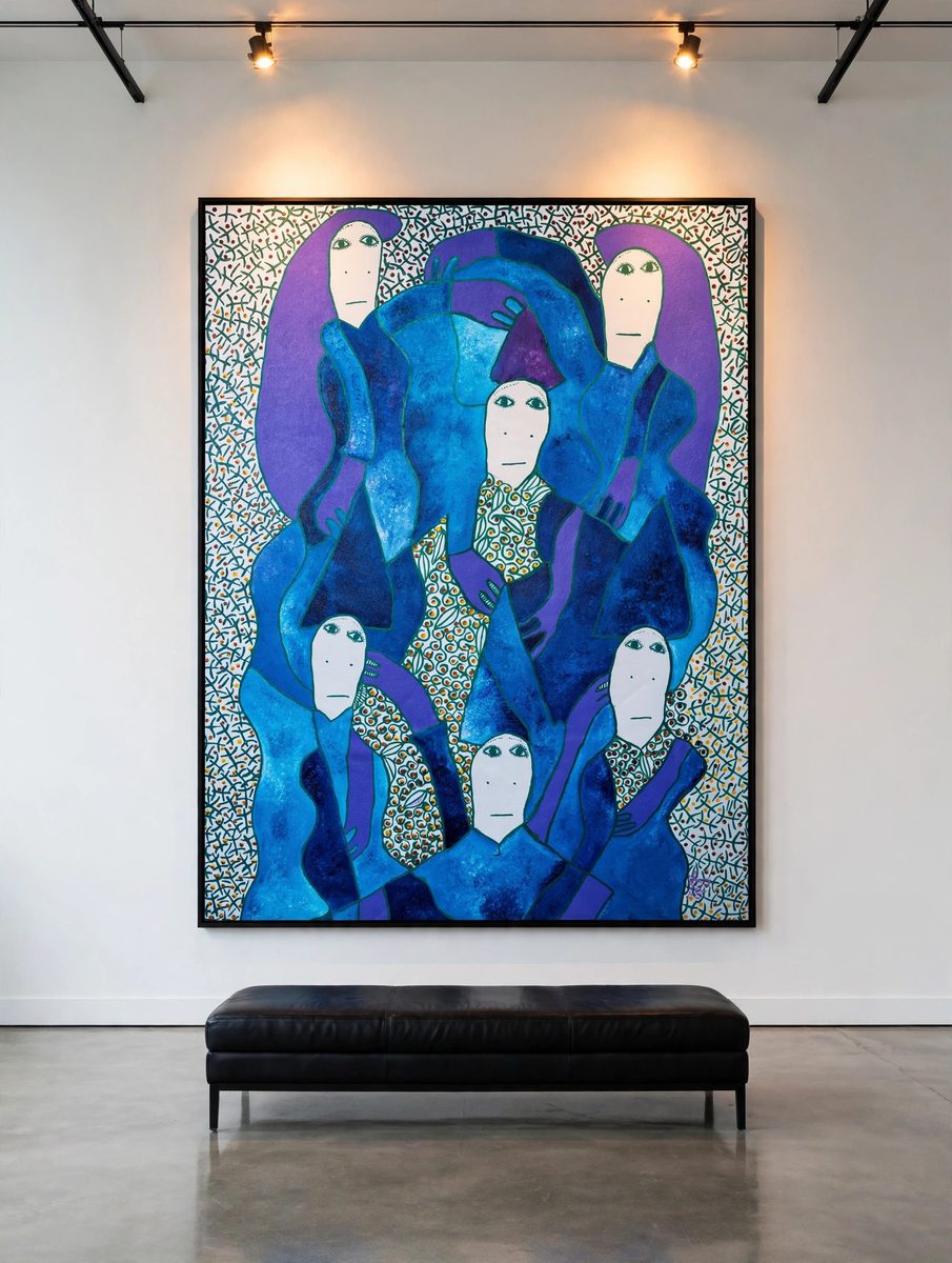 BAfalum by Levoy Exil, shown framed in a home setting