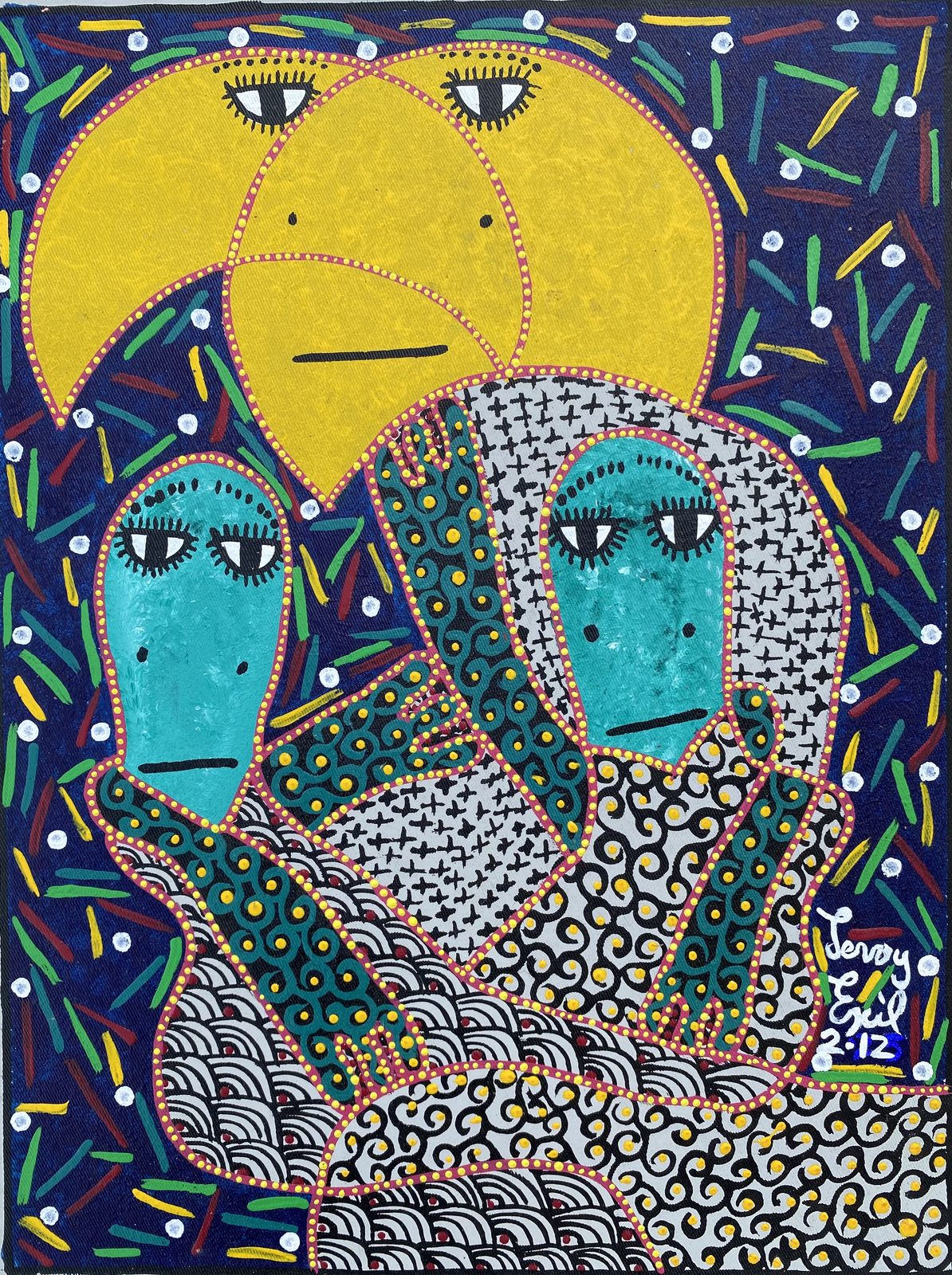 Besolfame — original acrylic on canvas painting by Levoy Exil, 12 x 16 inches