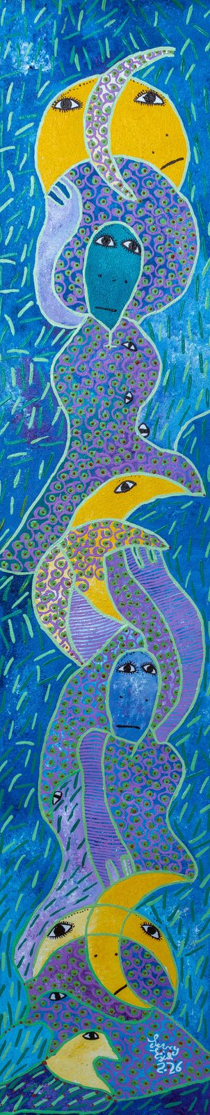 Cotasol — original acrylic on canvas painting by Levoy Exil, 10 x 50 inches