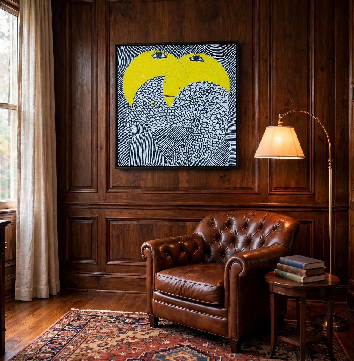 Decasol by Levoy Exil, shown framed in a home setting