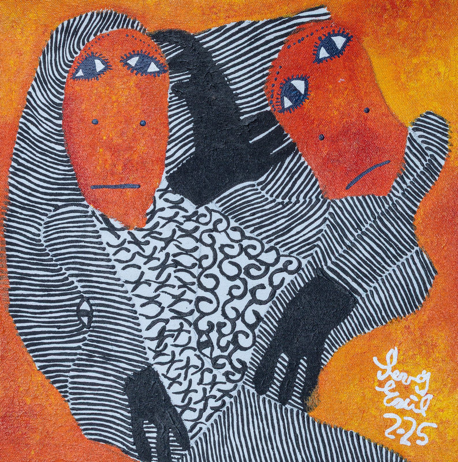 Desate — original acrylic on canvas painting by Levoy Exil, 12 x 12 inches