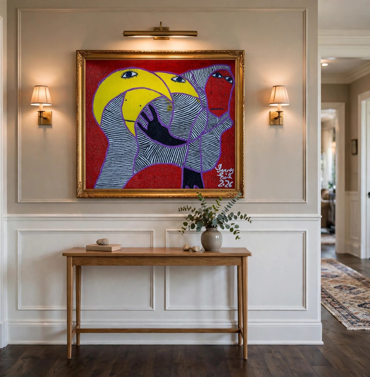 Desolfa by Levoy Exil, shown framed in a home setting