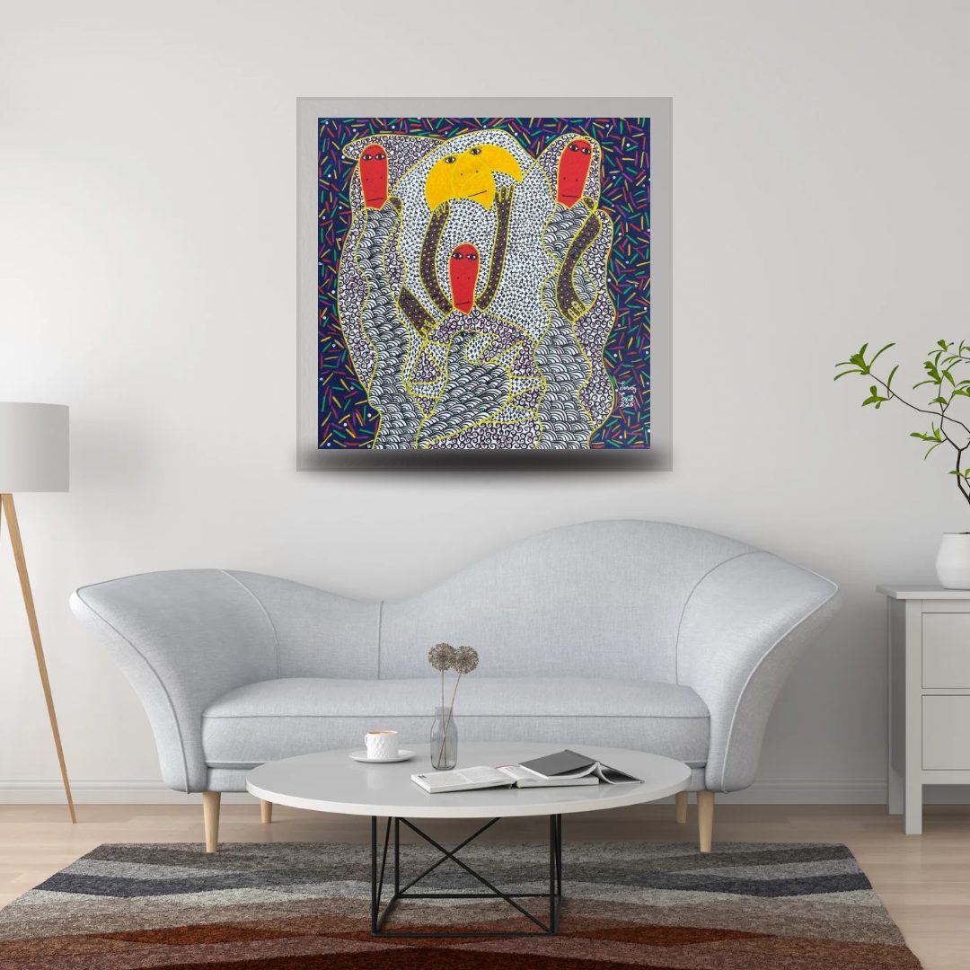 Desolfam by Levoy Exil, shown framed in a home setting