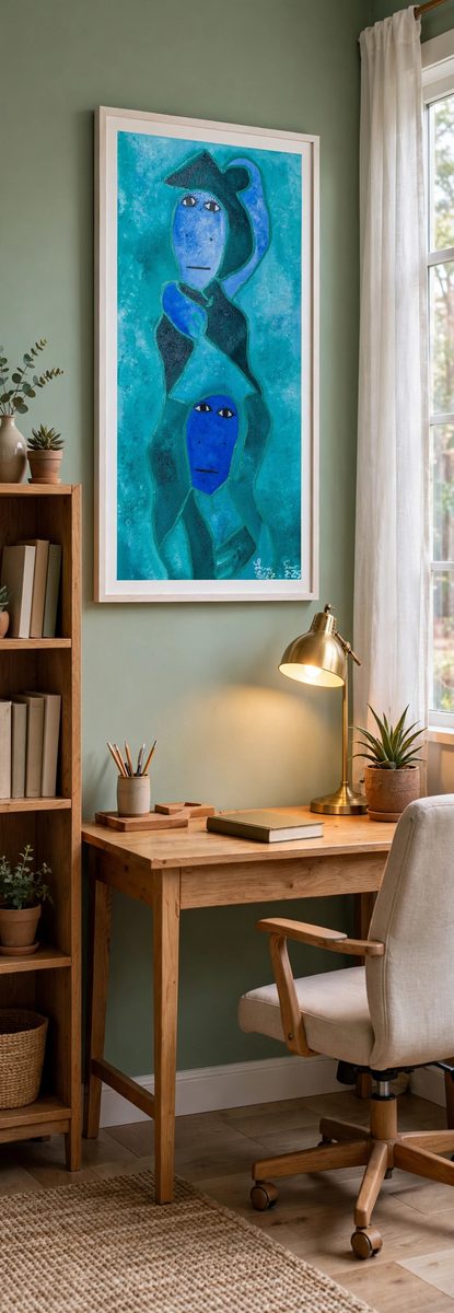 Facosa by Levoy Exil, shown framed in a home setting