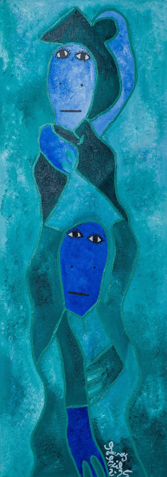 Facosa — original acrylic on canvas painting by Levoy Exil, 12 x 32 inches