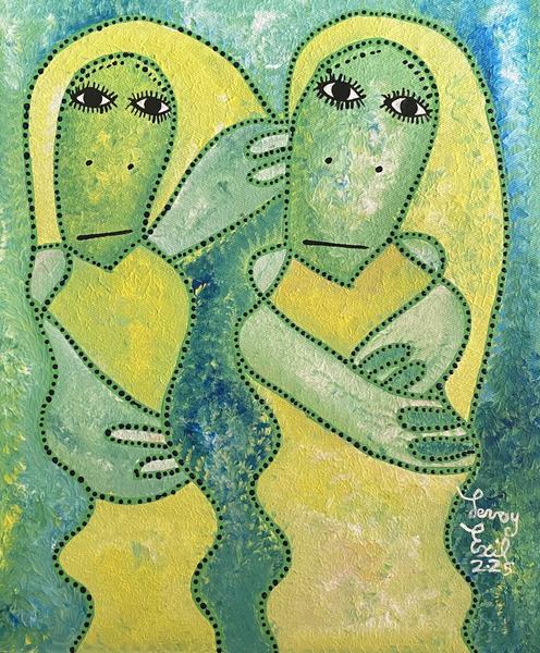 Falcumda — original acrylic on canvas painting by Levoy Exil, 8 x 10 inches