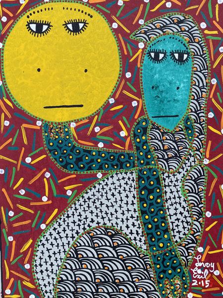 Famousol — original acrylic on canvas painting by Levoy Exil, 12 x 16 inches