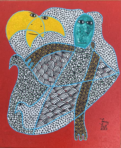 Fasolcum — original acrylic on canvas painting by Levoy Exil, 20 x 24 inches