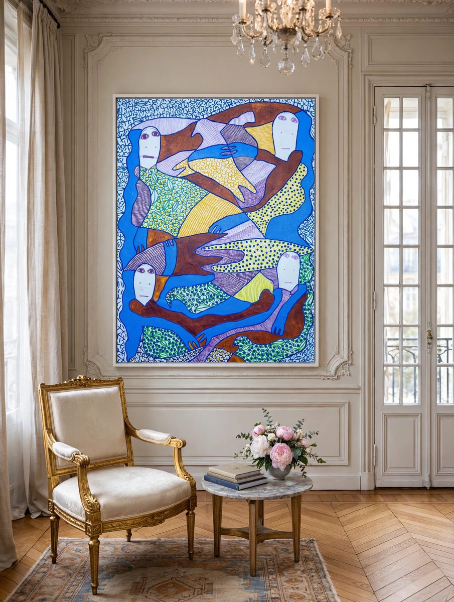 Fofallum by Levoy Exil, shown framed in a home setting