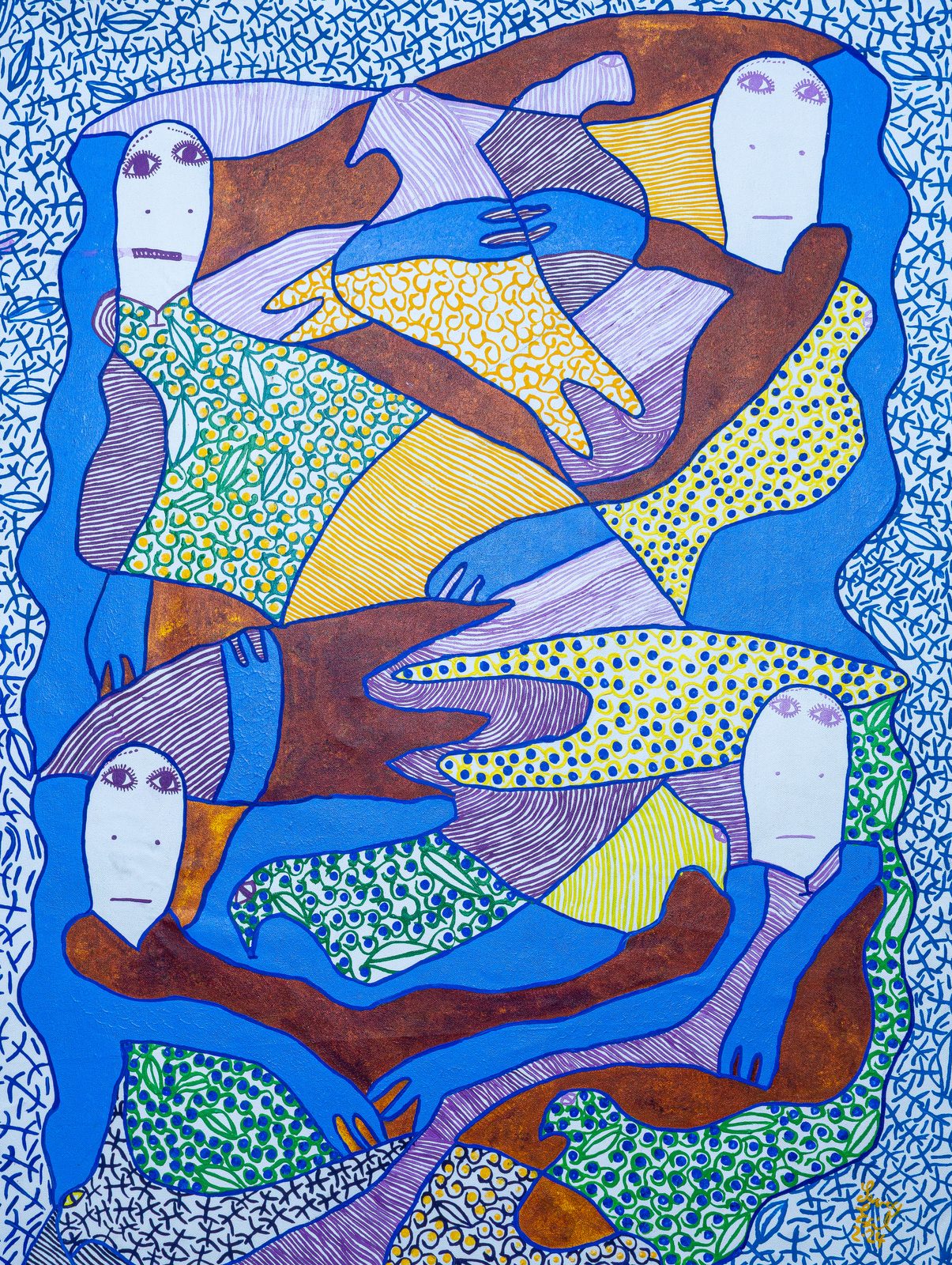 Fofallum — original acrylic on canvas painting by Levoy Exil, 30 x 40 inches