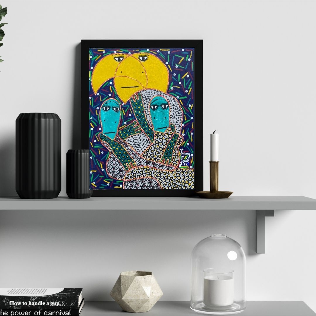 Besolfame by Levoy Exil, shown framed in a home interior