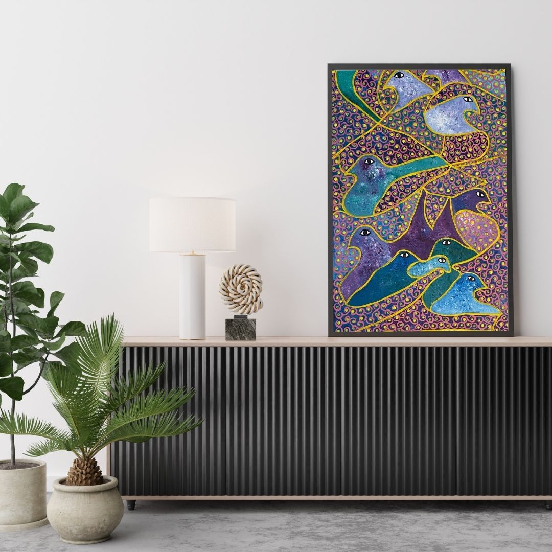 Coldoune by Levoy Exil, shown framed in a home interior