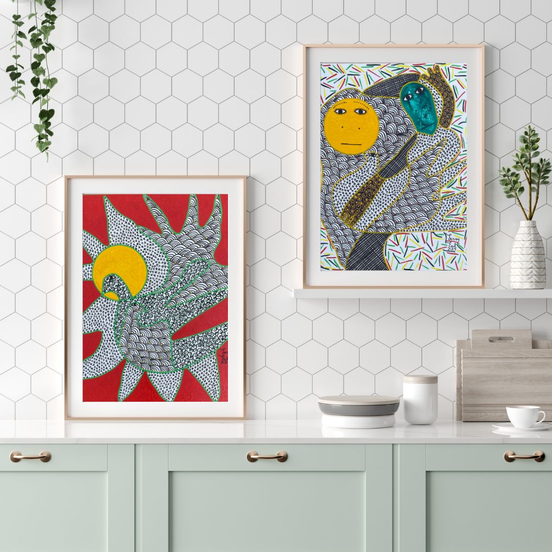 Columbasol by Levoy Exil, shown framed in a home interior
