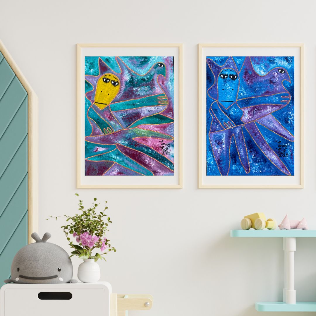Defamocum by Levoy Exil, shown framed in a home interior