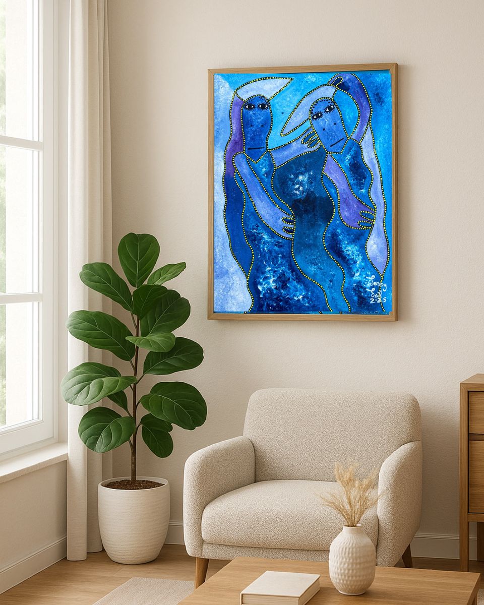 Falum by Levoy Exil, shown framed in a home interior