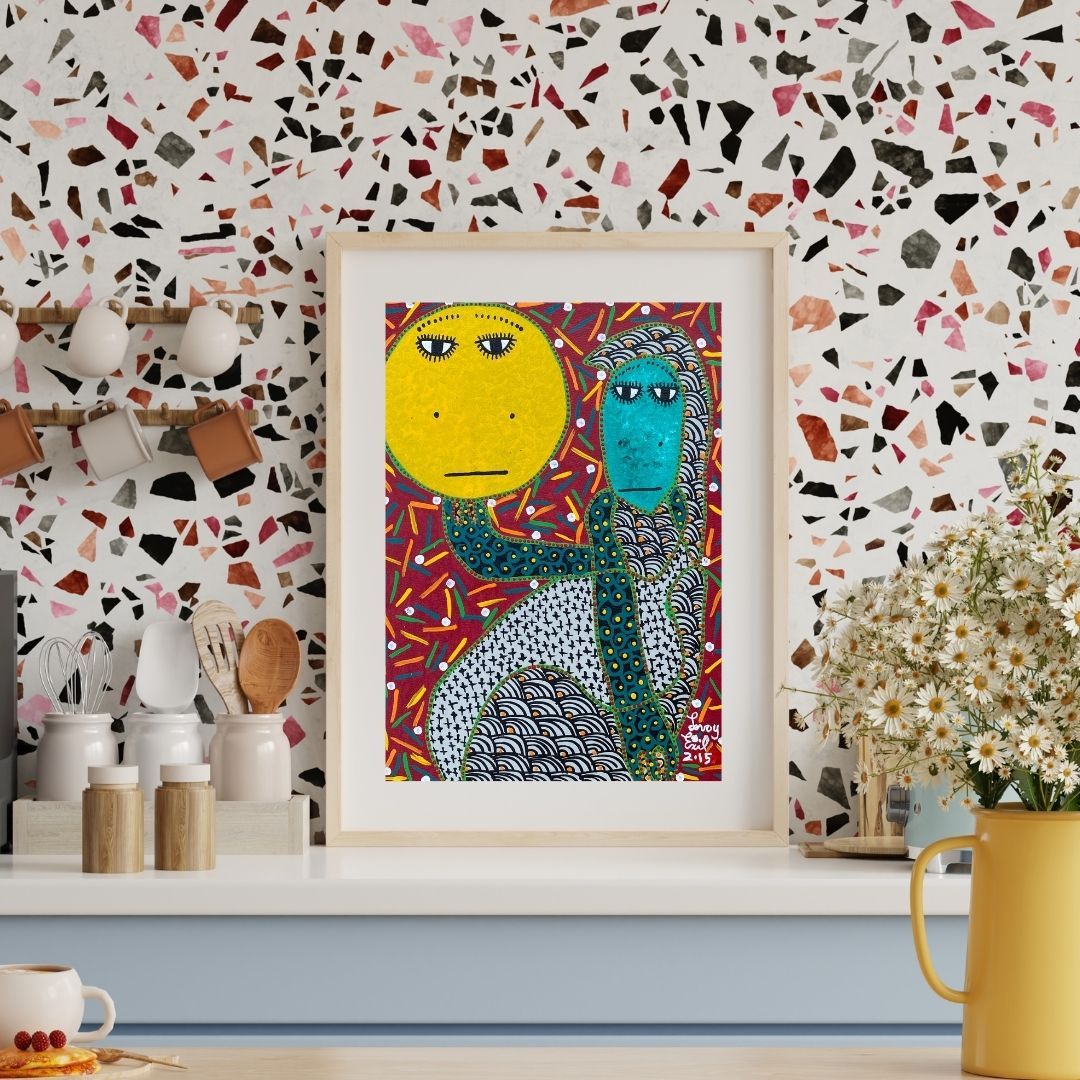Famousol by Levoy Exil, shown framed in a home interior