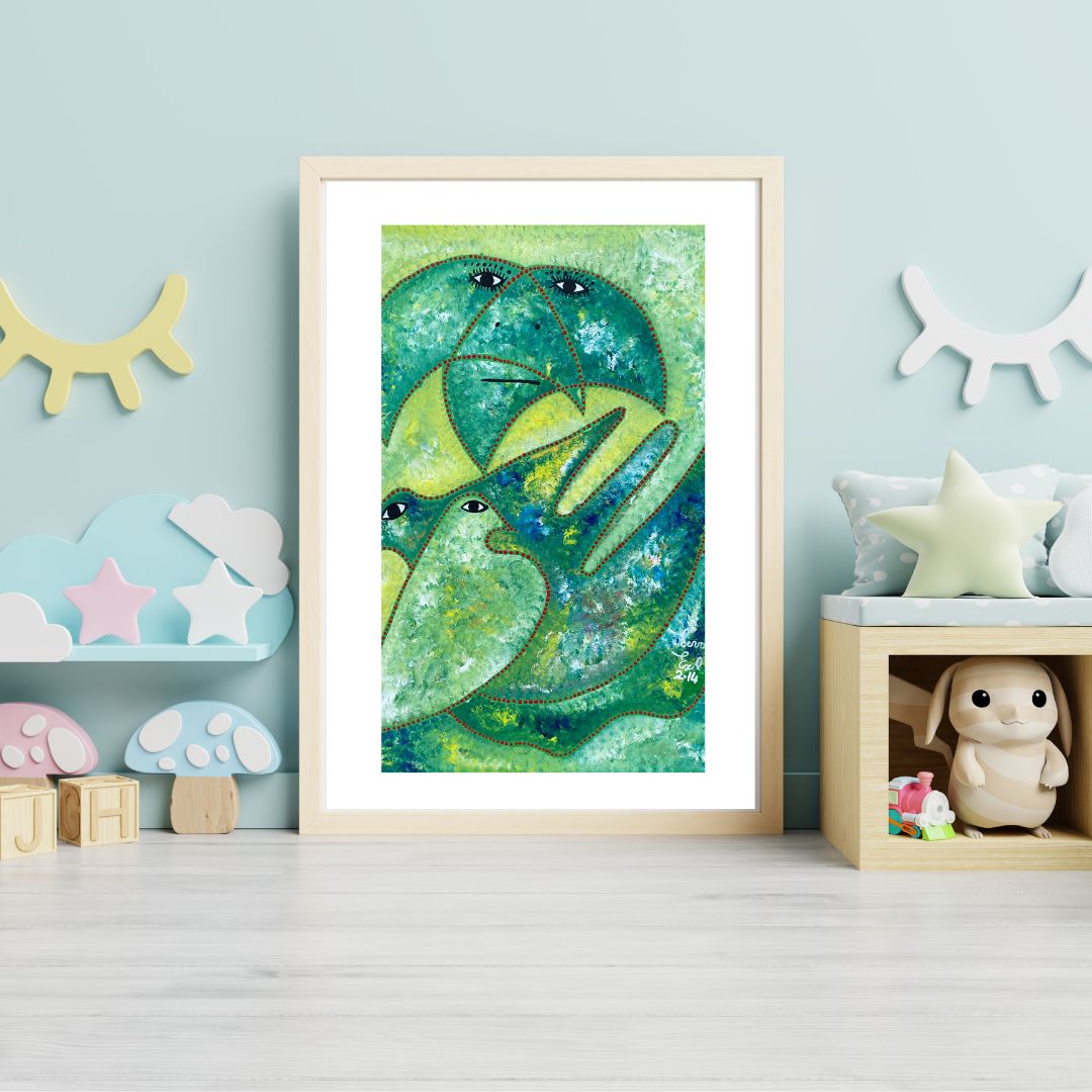 Kotecum by Levoy Exil, shown framed in a home interior