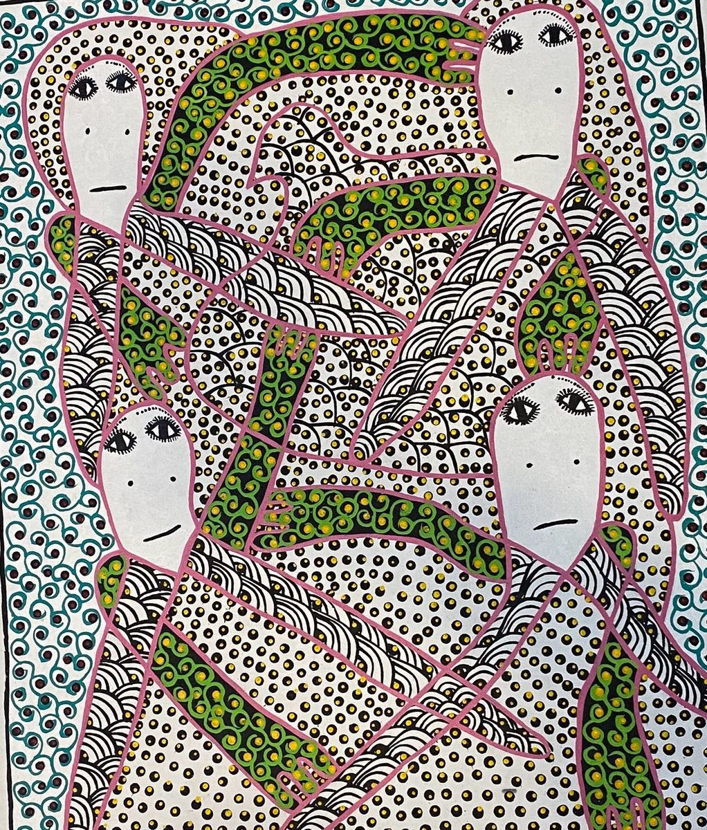 Lemener — photograph of the original acrylic on canvas painting by Levoy Exil