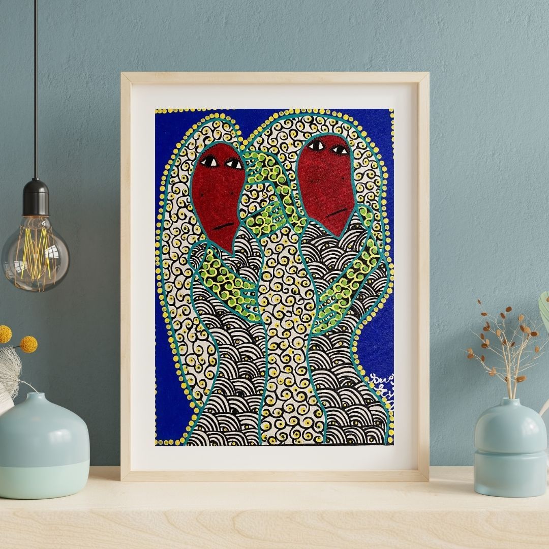 Qual by Levoy Exil, shown framed in a home interior