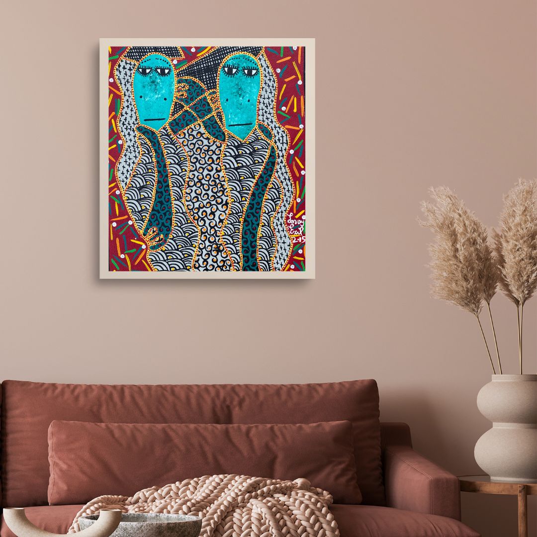 Rezalcumba by Levoy Exil, shown framed in a home interior