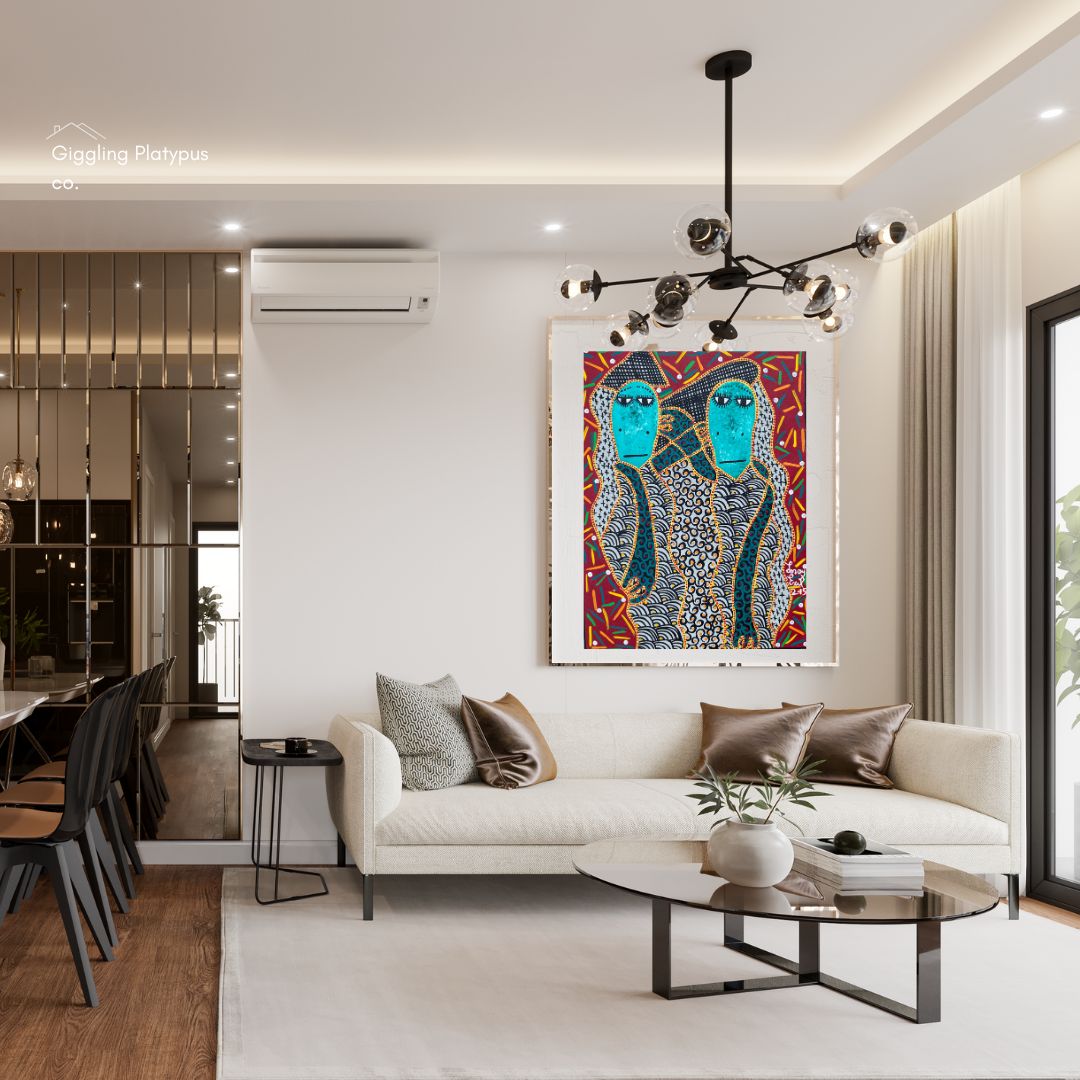 Rezalcumba by Levoy Exil, shown framed in a home interior