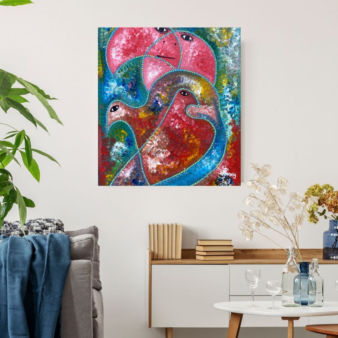 Rokambo by Levoy Exil, shown framed in a home interior