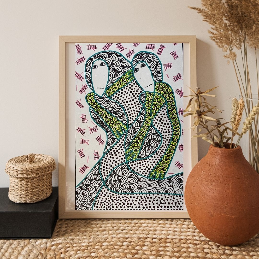 Rozoun by Levoy Exil, shown framed in a home interior