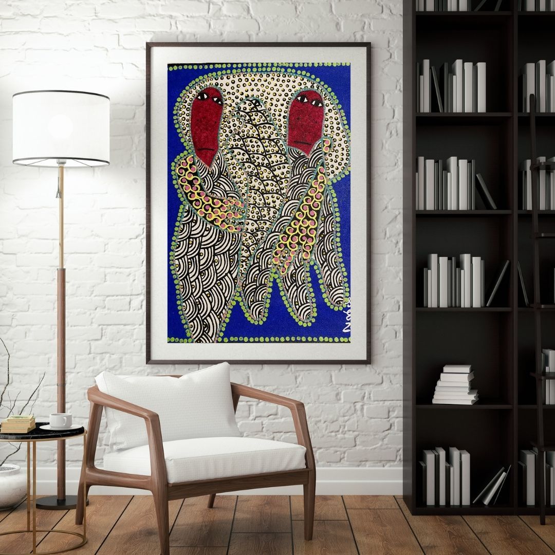 Salaum by Levoy Exil, shown framed in a home interior