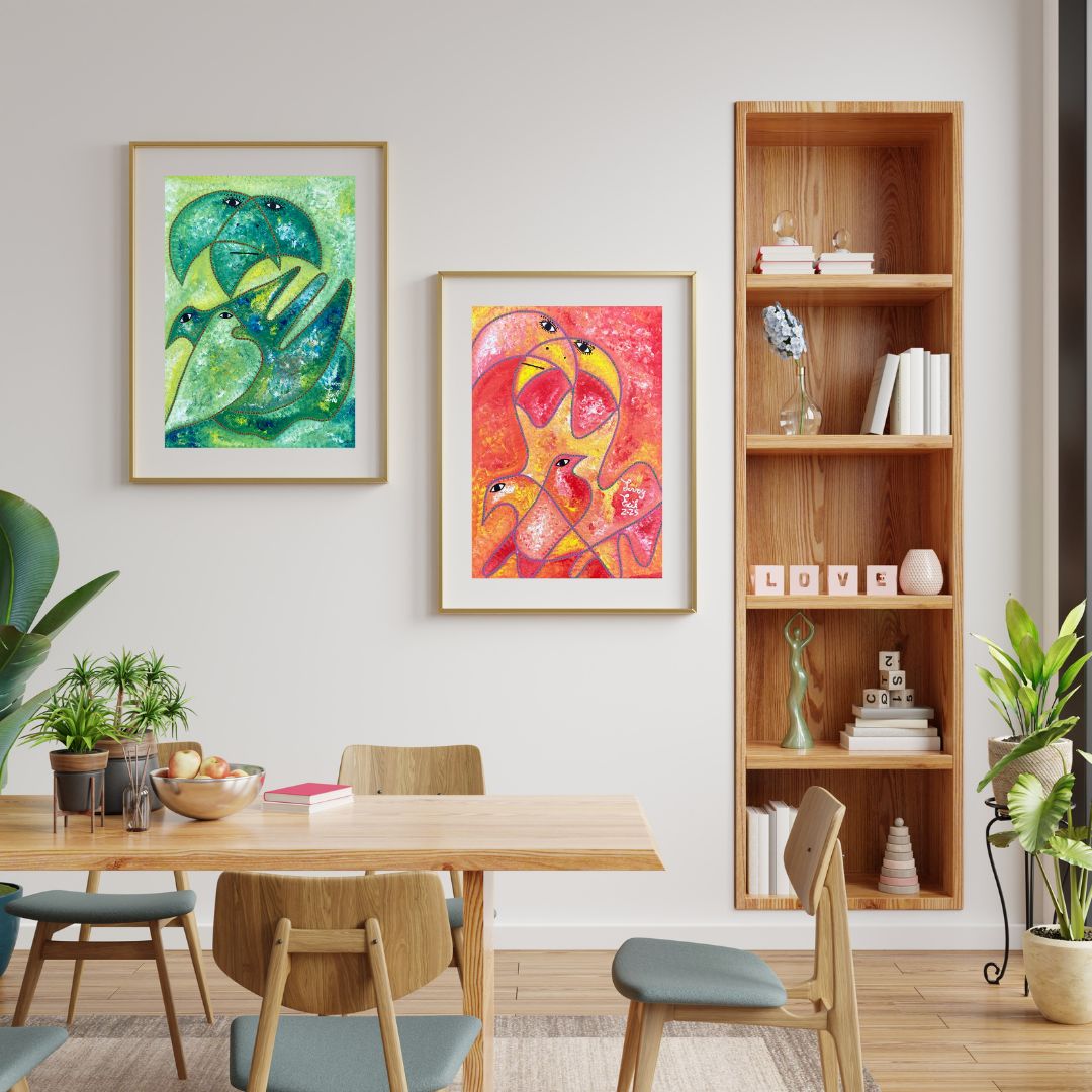 Solcuma by Levoy Exil, shown framed in a home interior