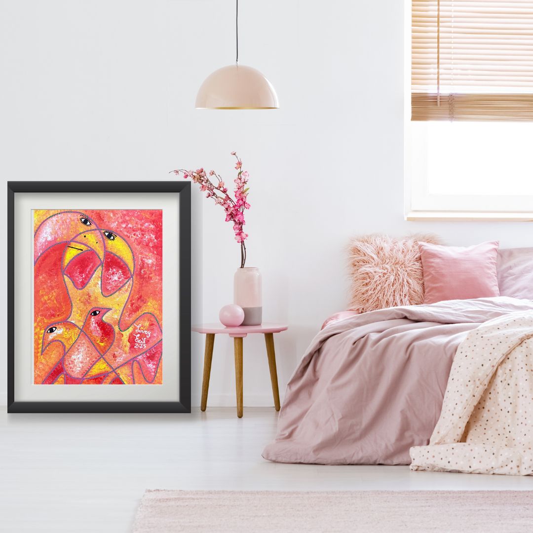 Solcuma by Levoy Exil, shown framed in a home interior