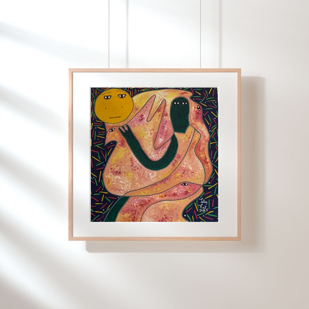 Solcumfam by Levoy Exil, shown framed in a home interior