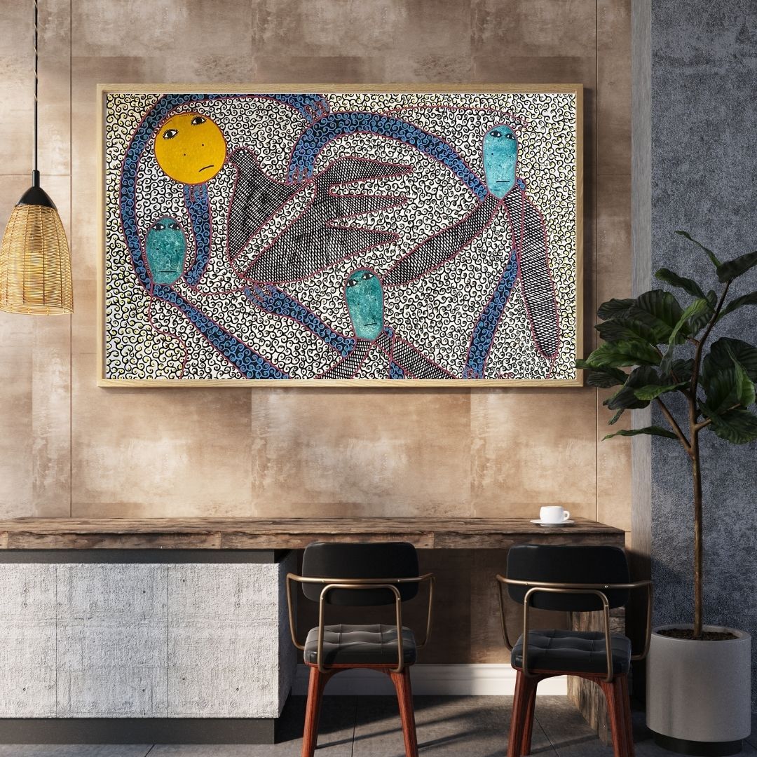 Talasolba by Levoy Exil, shown framed in a home interior