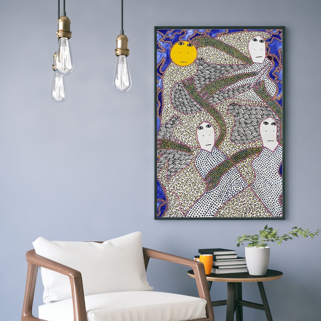 Trisolfa by Levoy Exil, shown framed in a home interior