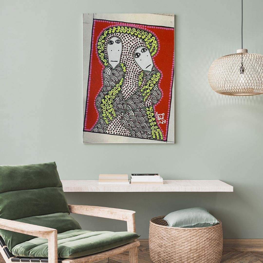 Verloune by Levoy Exil, shown framed in a home interior