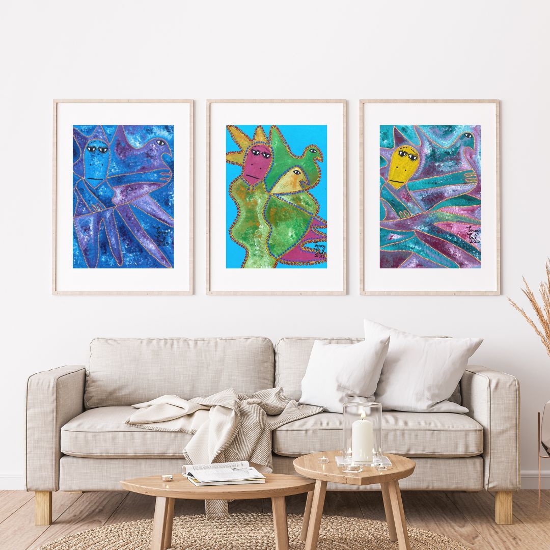 Zilba by Levoy Exil, shown framed in a home interior