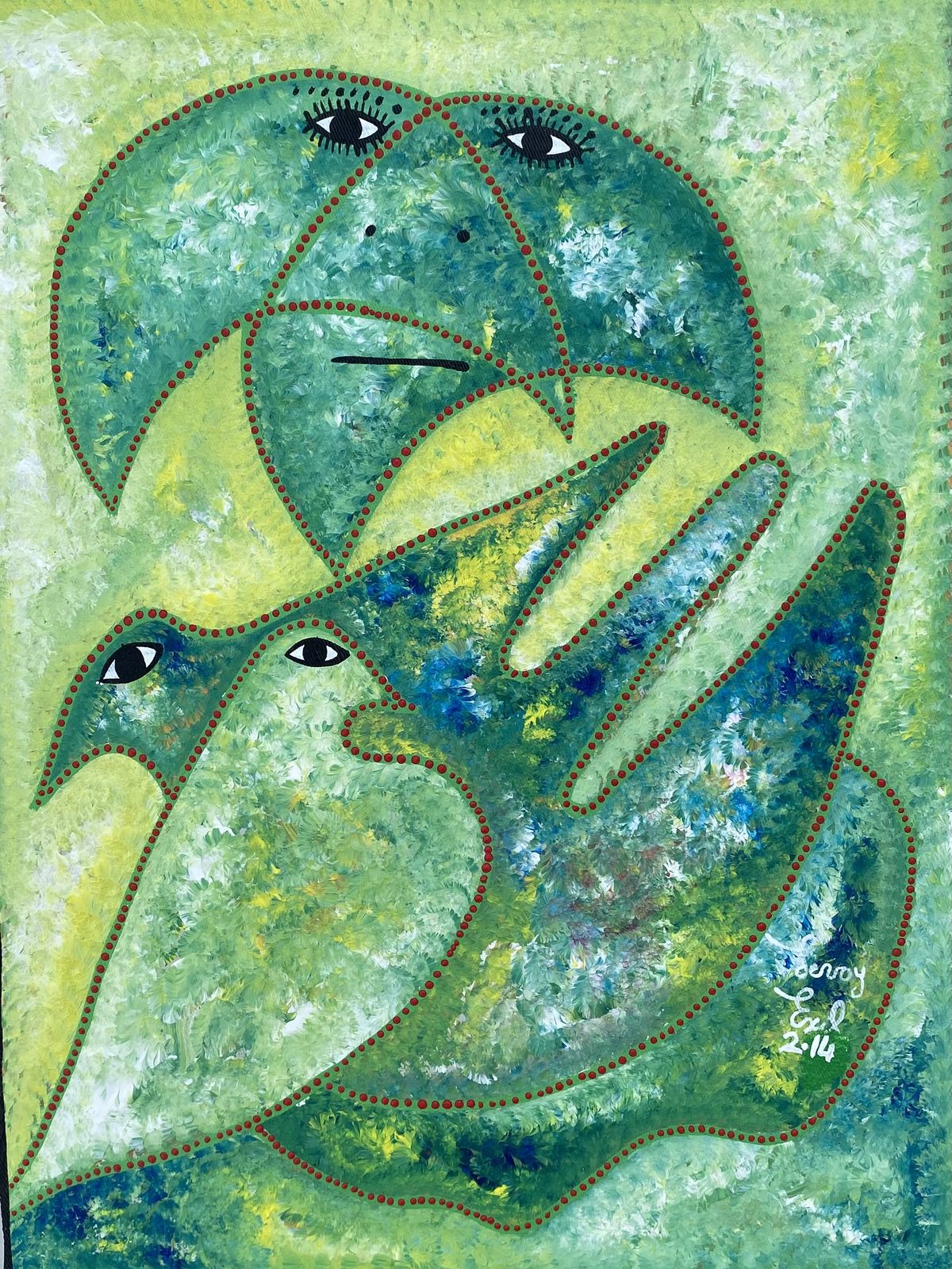 Kotecum — original acrylic on canvas painting by Levoy Exil, 12 x 16 inches