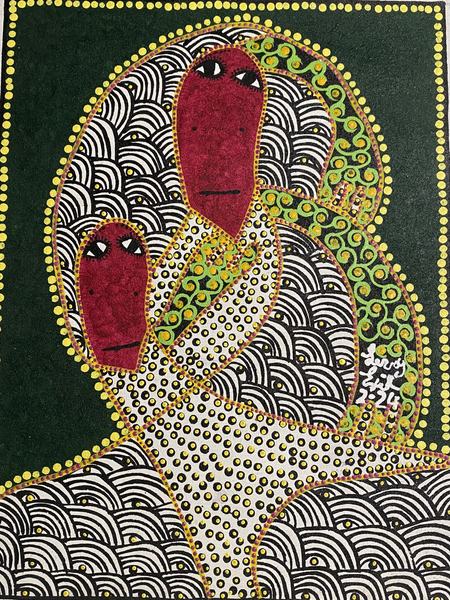 Lascasana — original acrylic on canvas painting by Levoy Exil, 16 x 12 inches