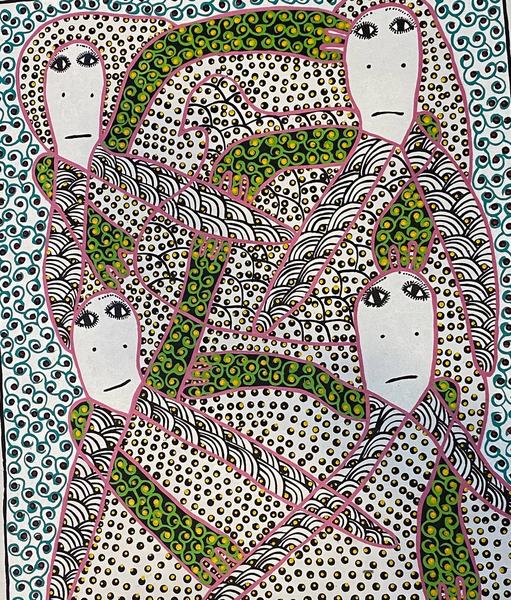 Lemener — original acrylic on canvas painting by Levoy Exil, 20 x 24 inches