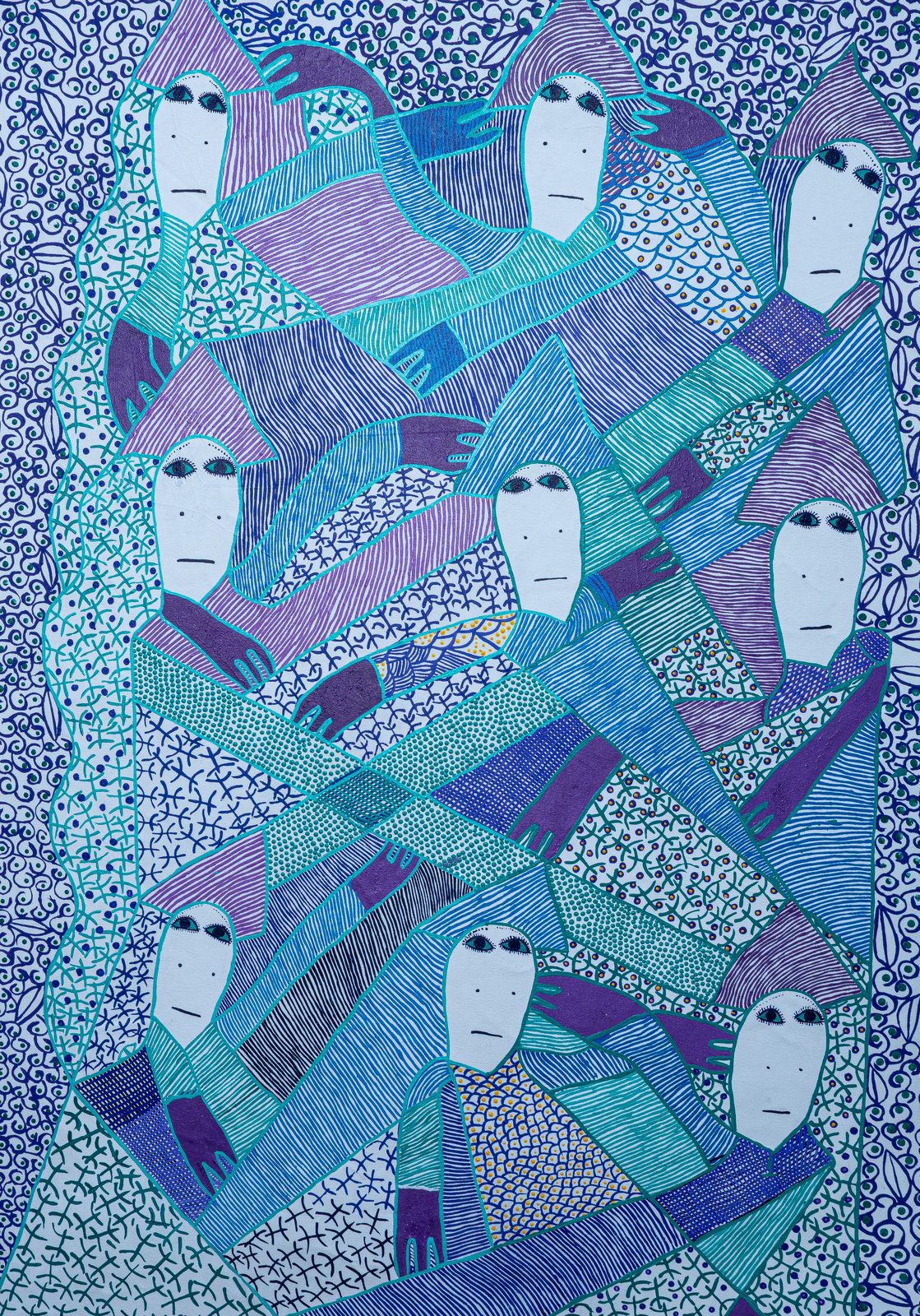 Lisacumba — original acrylic on canvas painting by Levoy Exil, 36 x 50 inches