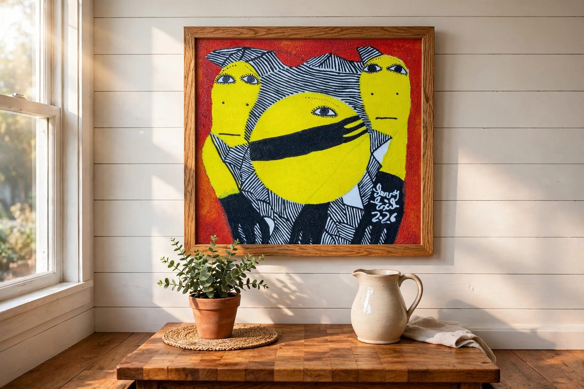 Mansolfa by Levoy Exil, shown framed in a home setting
