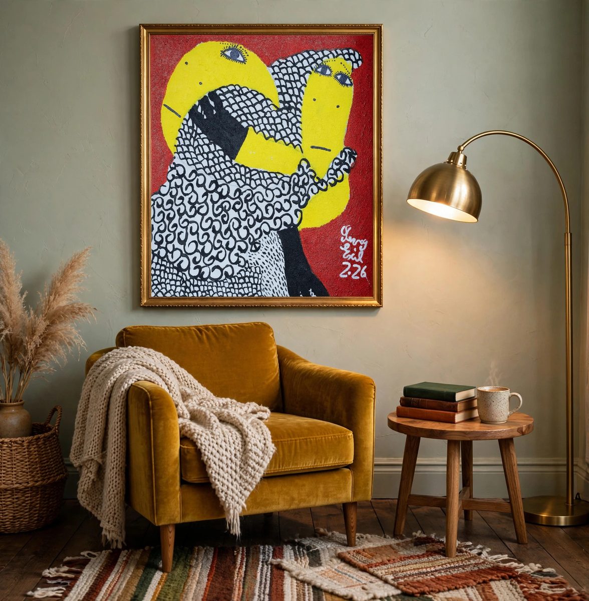 Ralensa by Levoy Exil, shown framed in a home setting