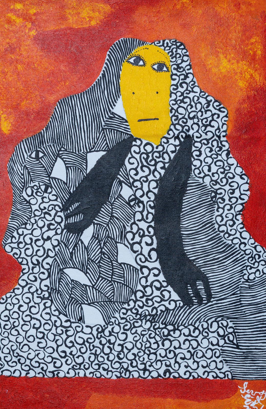 Relam — original acrylic on canvas painting by Levoy Exil, 16 x 24 inches