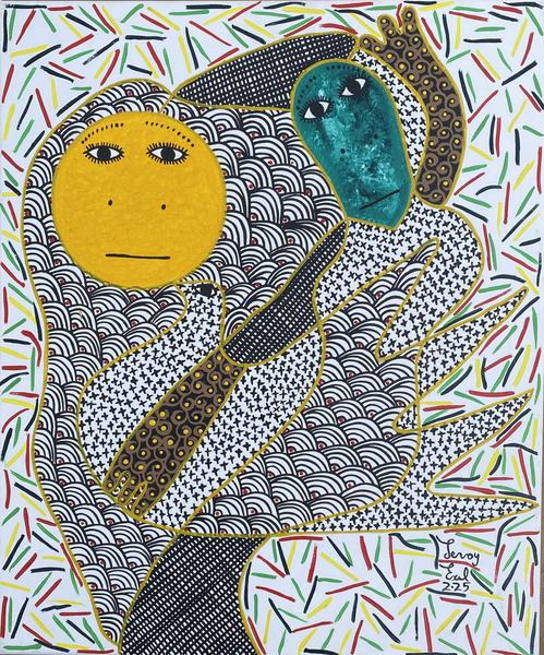 Resolfame — original acrylic on canvas painting by Levoy Exil, 20 x 24 inches