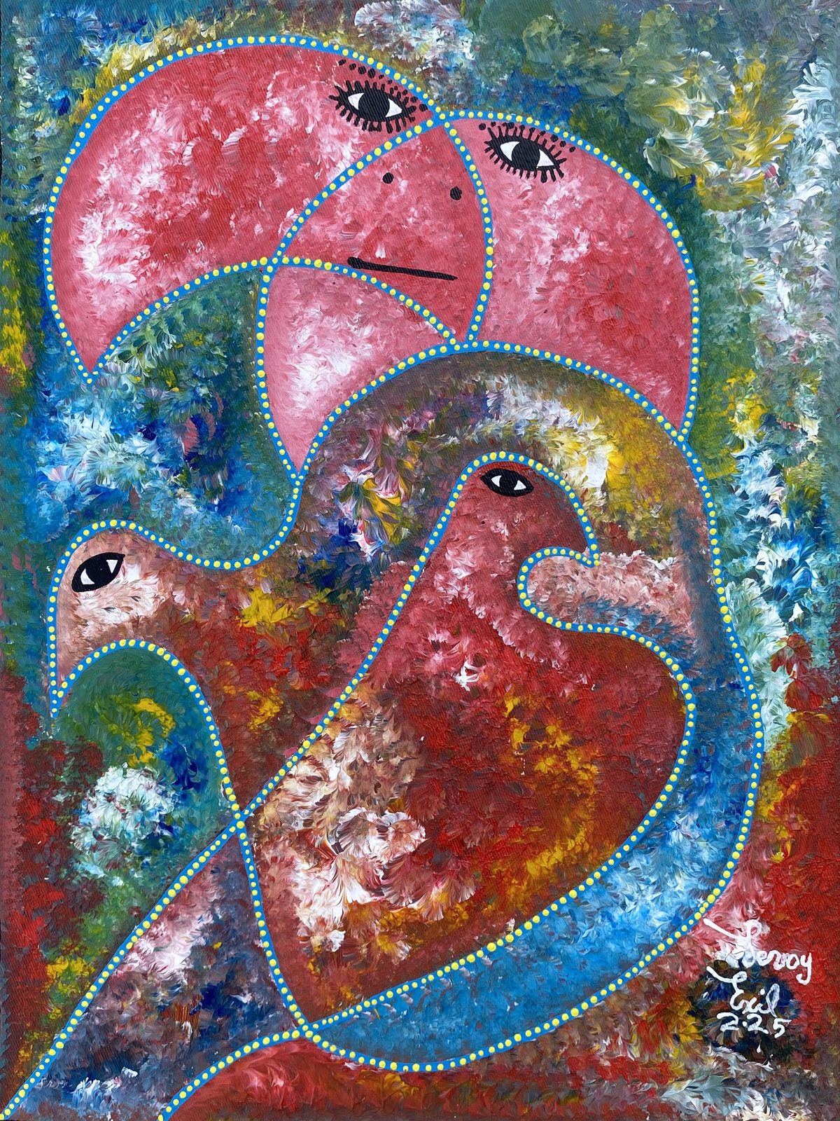 Rokambo — original acrylic on canvas painting by Levoy Exil, 16 x 24 inches