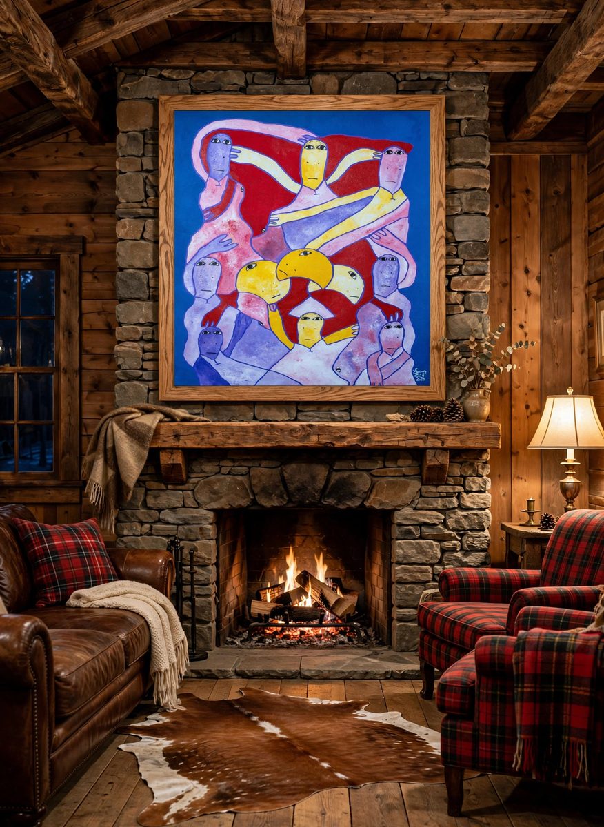 SAhli Cum by Levoy Exil, shown framed in a home setting