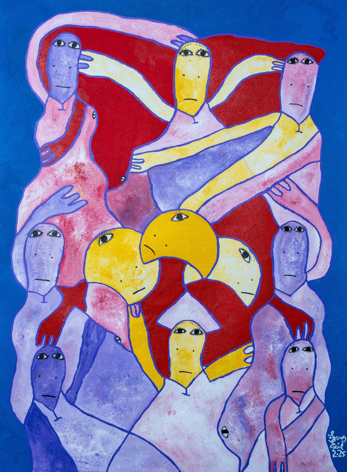SAhli Cum — original acrylic on canvas painting by Levoy Exil, 30 x 40 inches