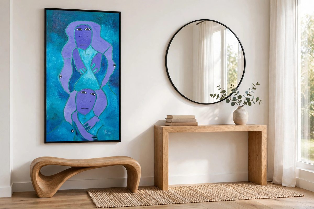 Shelota by Levoy Exil, shown framed in a home setting