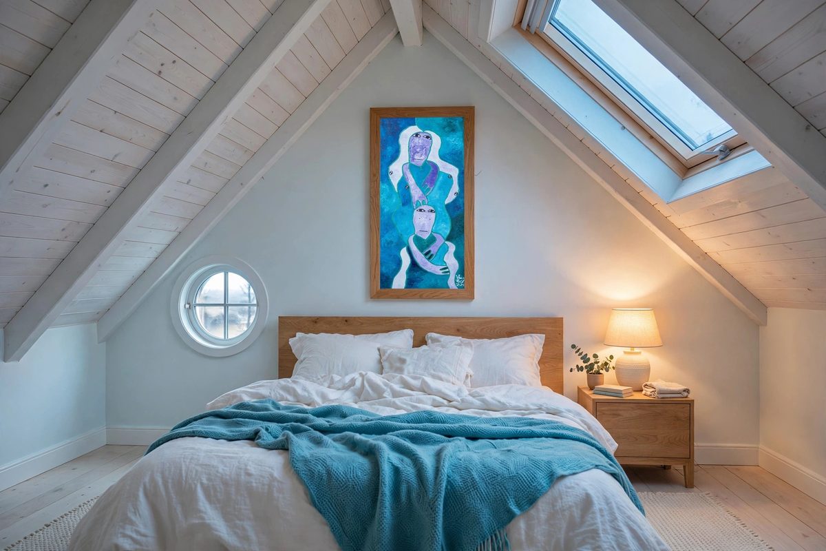Sholanda by Levoy Exil, shown framed in a home setting