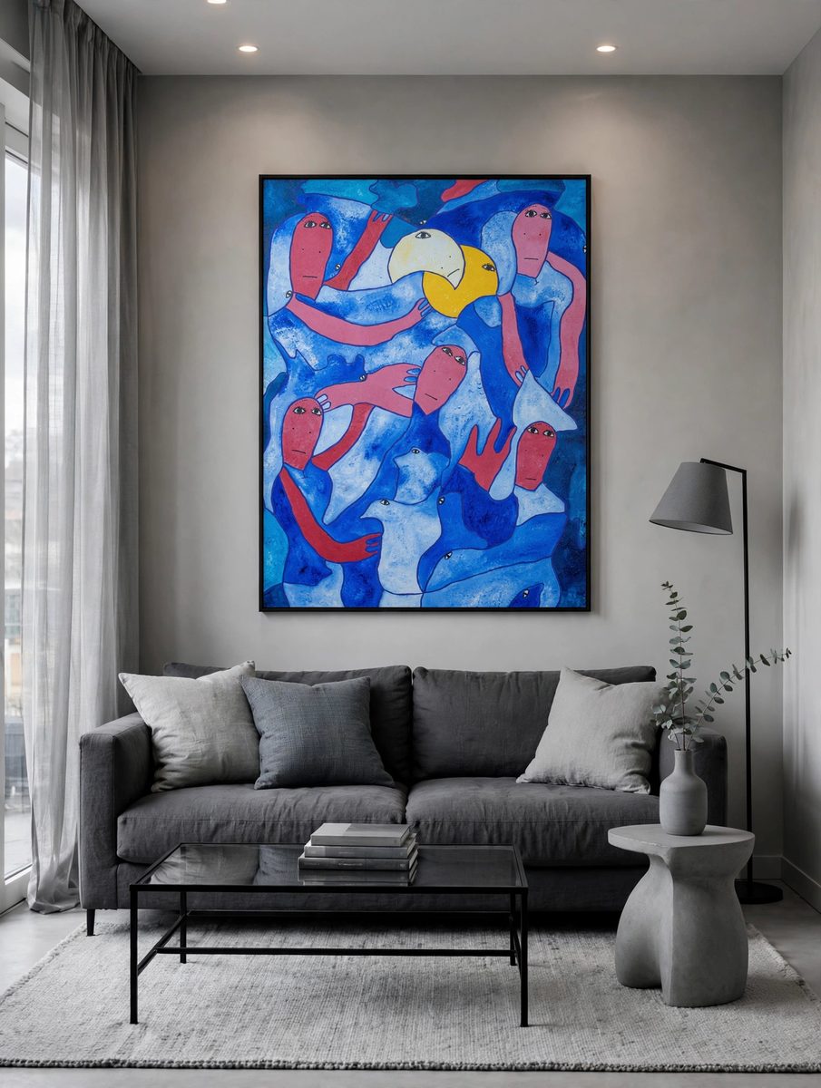 Silfocumba by Levoy Exil, shown framed in a home setting