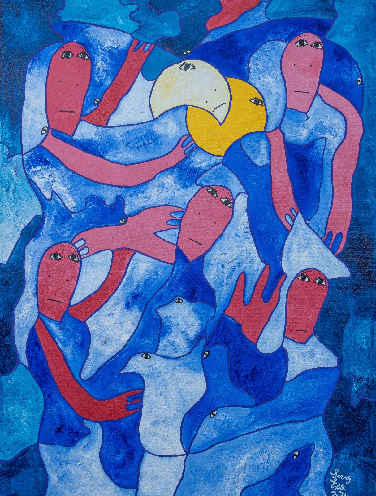 Silfocumba — original acrylic on canvas painting by Levoy Exil, 30 x 40 inches
